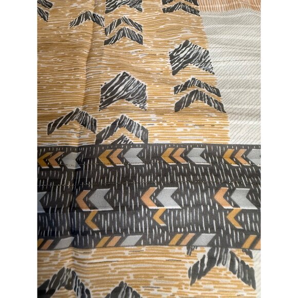 Vtg jim Renor Geometric Silk Square Scarf Black/Gold/White Retro luxury Italy - Picture 8 of 10